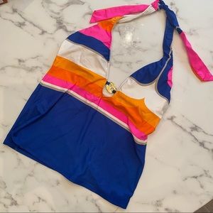 Trina Turk Halter Tankini Bikini Top